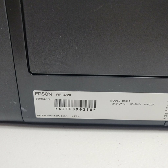 EPSON WorkForce Pro WF-3720 Wireless All-in-1 Color Inkjet Printer Copier Scan - Picture 10 of 11